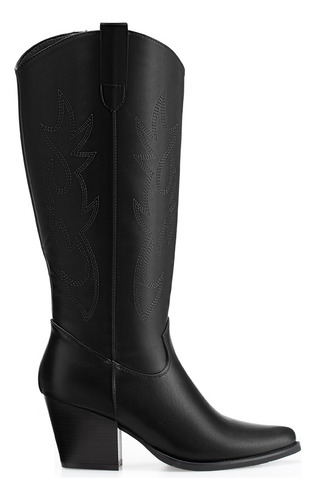 Botas Alta Retro Vaqueras Moda Dama Zapato Weide Mujer Único