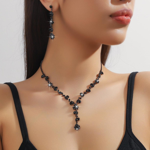 Sjx Collar De Novia Pulsera Pendientes Juego De Joyas