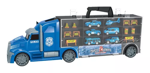 Caminhão Cegonha Transport com 2 carrinhos – DM Toys