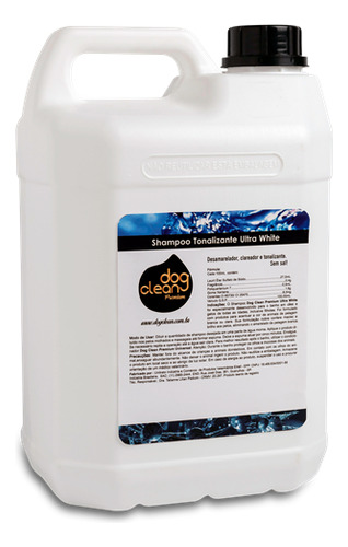 Shampoo Branqueador Ultra White 5 Lt Dog Clean Premium