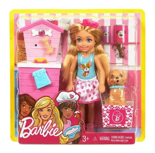 muñeca y Tienda de mascotas Barbie Chelsea Junior Mattel FHP67 