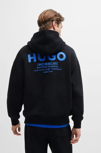 Sudadera De Caballero Hugo Slimfit Con Gorro Y Logo En Pecho