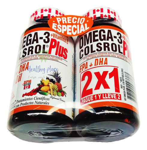 Omega 3 Fish Oil 100 Capsulas Epa + - Unidad a $550