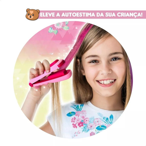 Chapinha Pinta Cabelo Mechas Colorida Make Brinquedo Criança