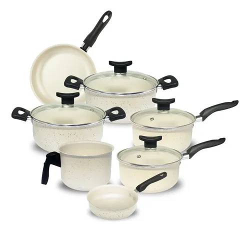 comprar Conjunto Panelas Antiaderente 10 Peças Teflon Várias Cores