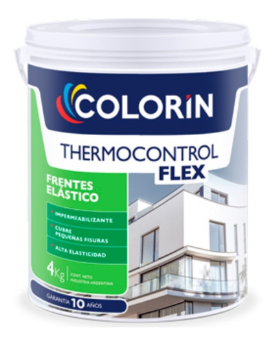 Colorin Thermocontrol Flex Frentes Impermeabilizante X 10 Litros Color Blanco
