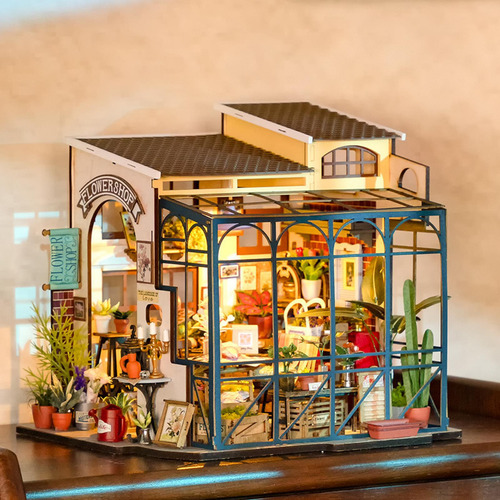 Miniatura Diy Para Casa De Muñecas, Modelo De Tienda De