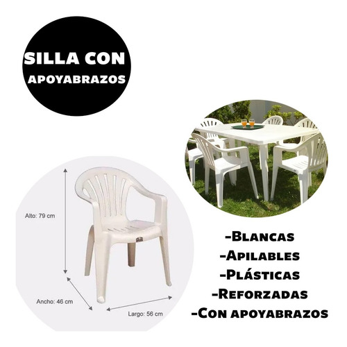 Imagen 6 de 10 de Alquiler Sillas Plastico Mesas Vajilla Fiesta Evento Cabagba