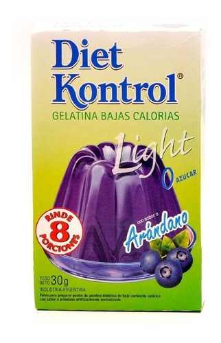 Gelatina Diet Kontrol Pack X6 Arandanos X30g