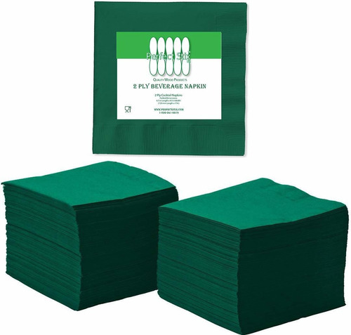 Servilletas Perfectware, Doble Capa, 12 X 12 Cm, Verde, 250