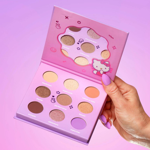 Paleta De Sombra De Ojos Kawaii Hello Kitty 28 Gramos