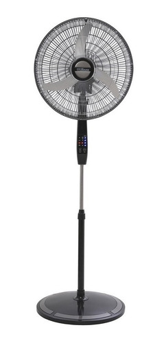 Imagen 1 de 2 de Ventilador de pie Liliana VPD20R negro con 3 palas color plateado de metal, 20" de diámetro 220 V
