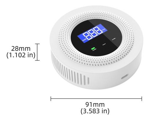 Detector Gas Fugas Wifi Alarma Voz En Directo App Remoto Usb