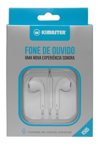 Fone De Ouvido Com Microfone, Controle De Volume Kimaster