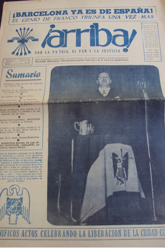 Diario ¡ Arriba ! ( 31/03/1939 ) Diario Franquista