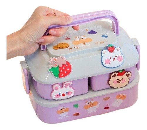 Lonchera Kawaii Para Niños, Escuela, Pícnic, Comida Bento