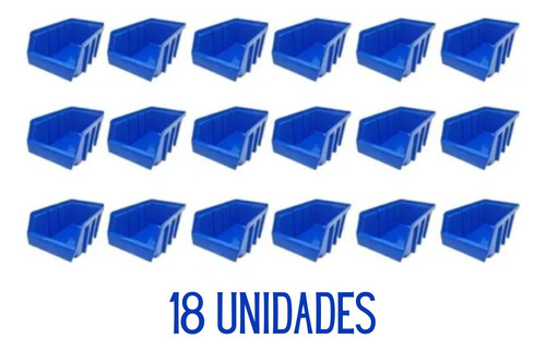 Pack 18 Bins Gavetas Plásticas Apilables Fb2 18x10,3x7,62cm