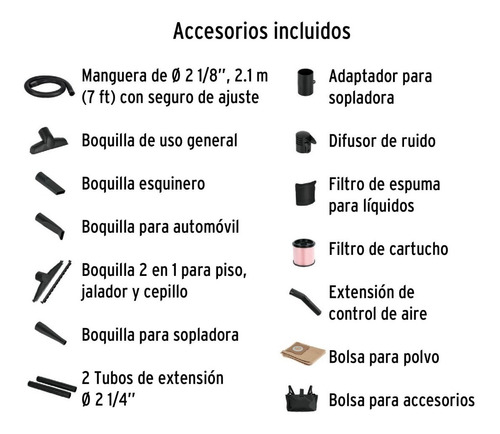 Aspiradora/sopladora Sólidos Y Líquidos 16 Gal Truper 101522