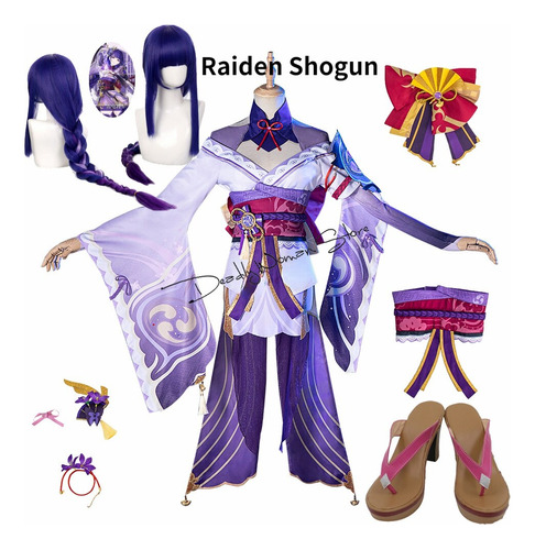 Juego Genshin Impact Raiden Shogun Disfraz Cosplay Baal