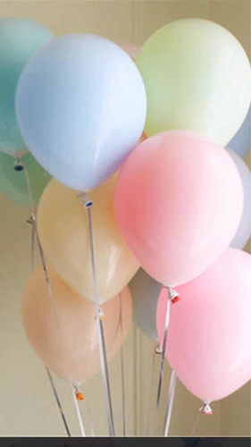 Globo Con Helio Colores Pasteles !! Los Mas Grandes !!
