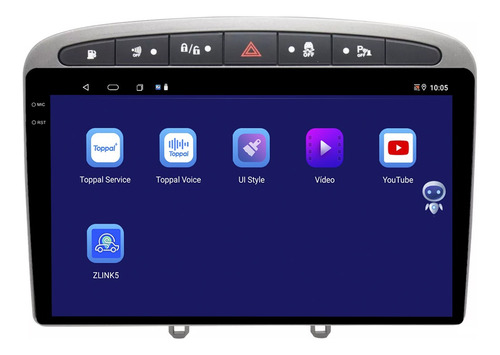 Multimidia Peugeot 308 9p Octacore Android Carplay 6gb 128gb