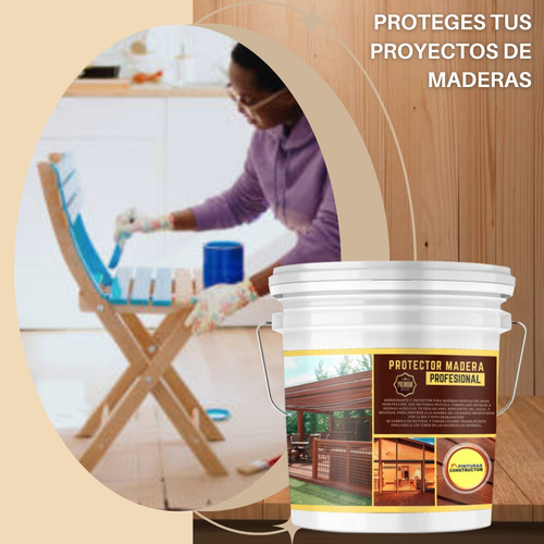 Protector De Madera Negro Tineta 16lts