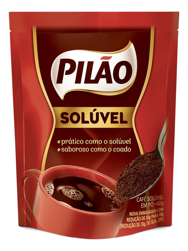 Kit Com 24 Café Pilão Solúvel 40g Sachê