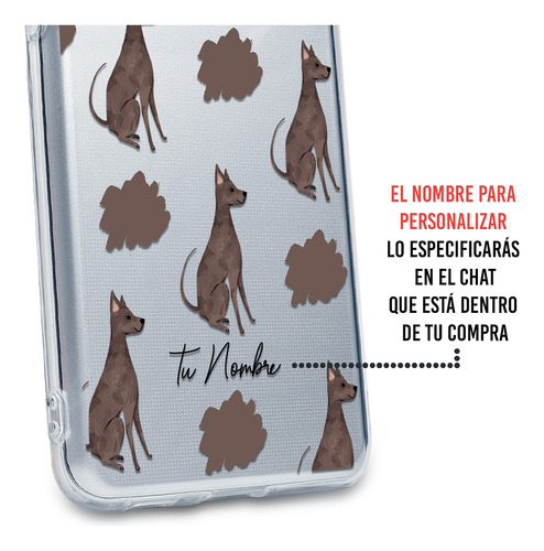 Funda Para Motorola Para Mujer Perrito Xolo Manchas Nombre