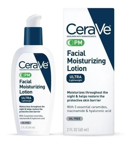 CeraVe Loción hidratante facial PM Ultra ligero CeraVe CeraVeLoción hidratante facial PM Ultra ligero