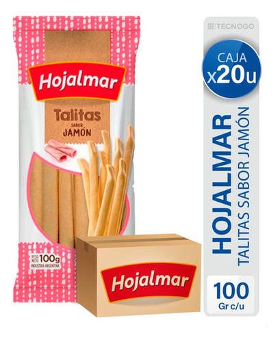 Caja Galletitas Hojalmar Talitas Sabor Jamon Pack