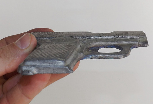 Antiga Pistola Em Estanho / Pewter ( Garrucha / Espingarda ) (Usado)