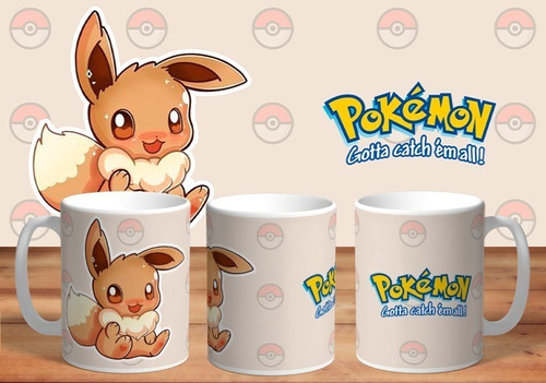 Taza - Tazón De Cerámica Sublimada Pokemon: Eevee