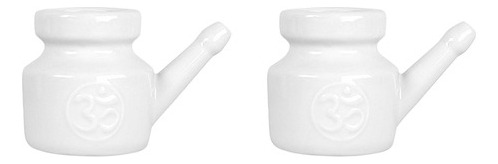 2 Botes De Cerámica Neti Pot Para Limpieza Nasal De 350 Ml,