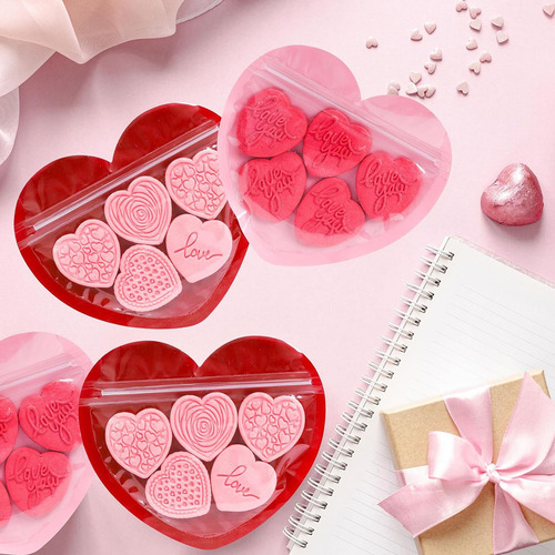 50 Bolsas De Regalo En Forma De Corazón,día De San Valentín
