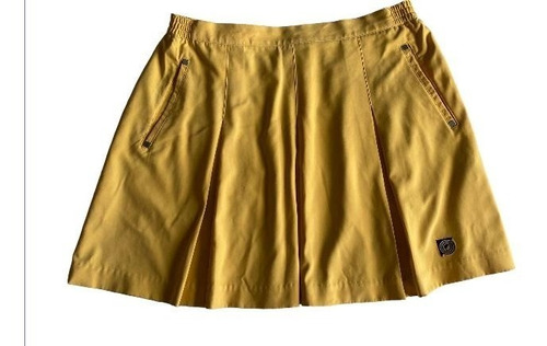 Mini Falda Tenis Plisada Color Amarillo Talla M