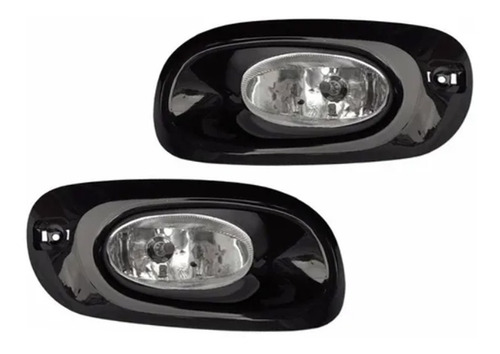 Imagem 2 de 2 de Kit Farol Milha Honda Fit 2013 2014 Preto Botão Mod Original