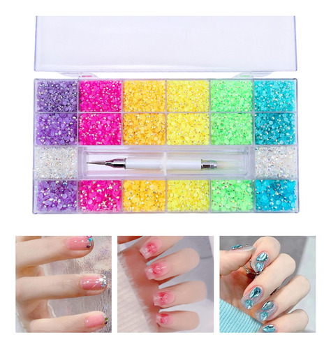 5000x Nail Art Flat Back Nail 20 Rejillas 25cmx10cm
