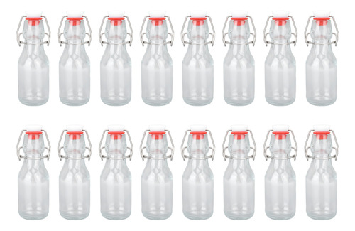 Botellas De Vidrio Con Tapa Abatible De 3.38 Oz, 16 Piezas,