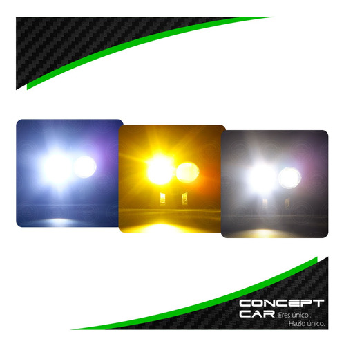 Par Faro Auxiliar Lupa Led Moto Cromado Flama Bicolor 12-24f