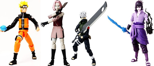 4 Figuras Anime Heroes Naruto, Sakura, Kakashi, Sasuke