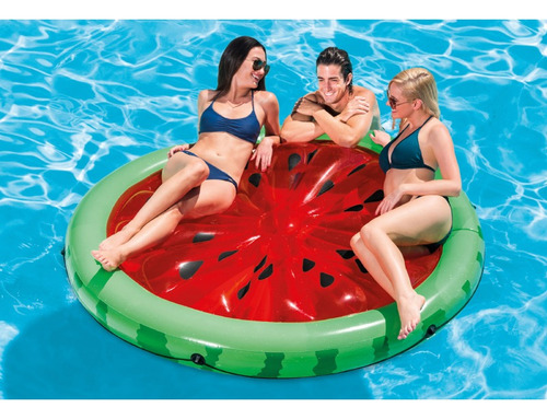 Colchon Salvavidas Inflable De Sandia Redonda Intex 56283