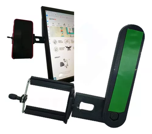 Suporte para monitor com porta Smartphone preto 10090012 Waleu CX