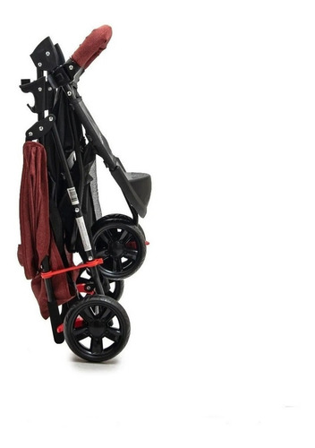 Imagen 3 de 3 de Cochecito de 3 ruedas Love 297 rojo con chasis color plateado