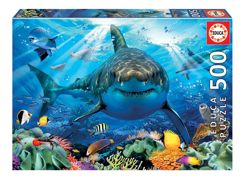 Imagen 1 de 8 de Puzzle Educa Rompecabeza Gran Tiburon Blanco 500 Piezas Ax ®