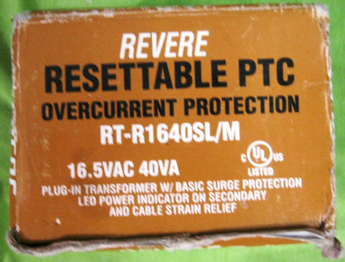 Transformador Revere Rt-1640sl/m 16.5vac 40va