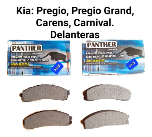 Pastillas De Frenos Panther 0425 Para Kia Carnival/pregio