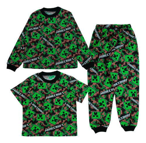 Pijama Para Niños Set De 3 Piezas 2 Playeras Y Pantalón