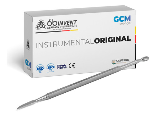 Espatula Roach Curva Dental Encerar 6b Alemana Premium Plateado