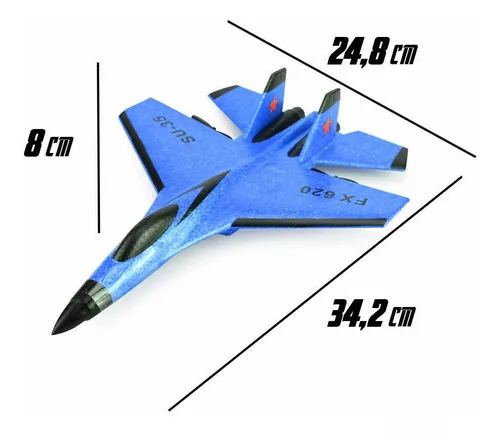 Avião Controle Remoto Jato Bi-motor Fx820 Para Aeromodelismo