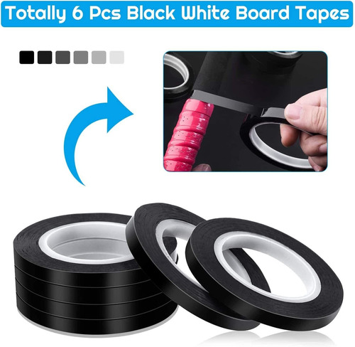 Pack De Rollos De Cinta Audab, 1/4'', Color Negro, X6 Piezas